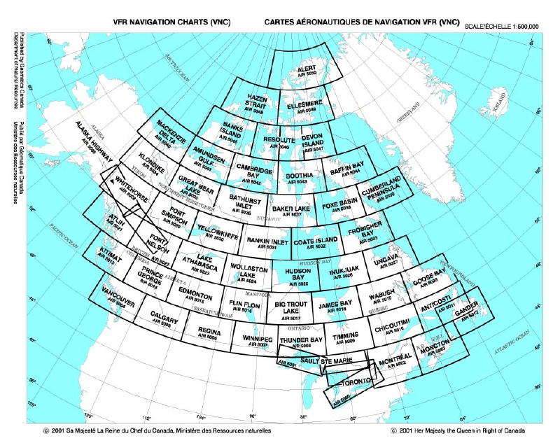 4 a) Canada Aeronautical - VFR Navigation Charts (VNC)Canada - Shop