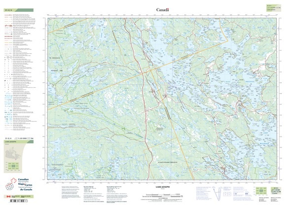 031E04 Lake Joseph 1 50 000 Shop Online At WorldOfMaps Com   031E04 