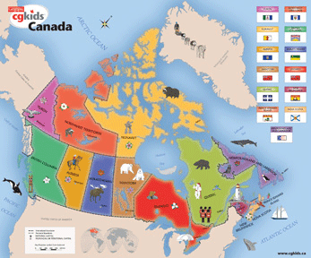 Map Of Canada For Kids Printable