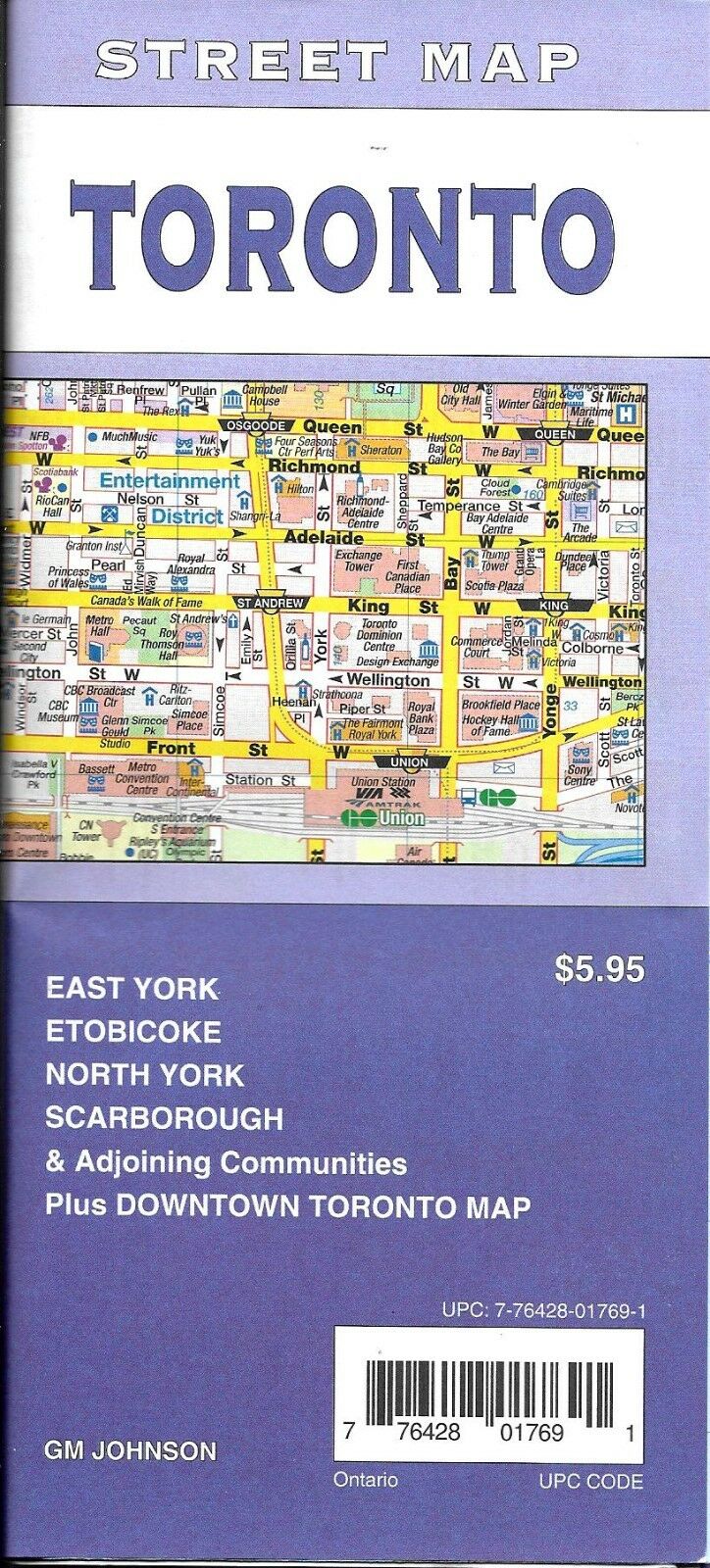 Toronto Street Map - Shop Online At Worldofmaps.com