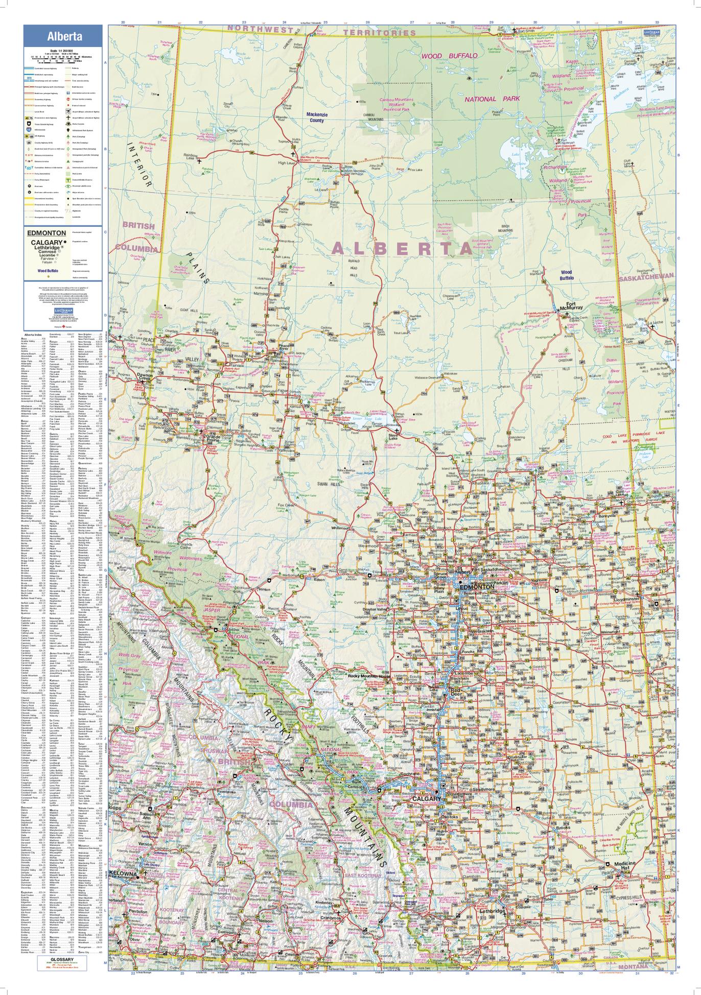 Large Detailed Map Of Alberta With Cities And Towns | My XXX Hot Girl
