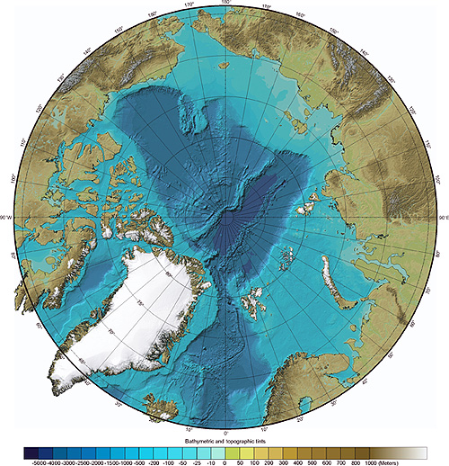 Circumpolar Arctic Ocean IBCAO Laminated - A sharply-defined ...